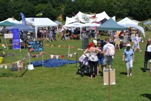 Photo taken at Fair for South Brent, showing people enjoying the fair